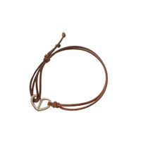 Simple Style Heart Shape Pu Leather Sterling Silver Plating Gold Plated Women's Bracelets main image 4