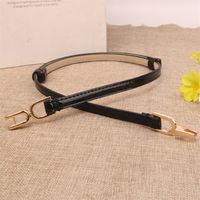Sweet Solid Color Pu Leather Alloy Women's Leather Belts main image 4