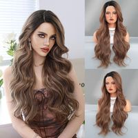 Women's Sweet Party Street High Temperature Wire Long Curly Hair Wig Net sku image 3
