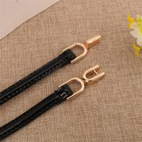 Sweet Solid Color Pu Leather Alloy Women's Leather Belts main image 2