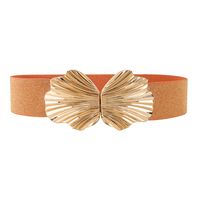 Basic Solid Color Elastic Band Women's Leather Belts main image 3