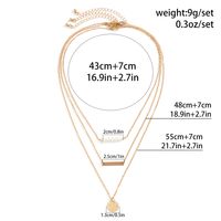 Einfacher Stil Runden Rechteck Imitationsperle Legierung Kupfer Kette Frau Geschichtete Halskette main image 2