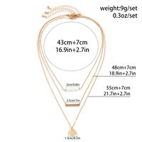 Simple Style Round Rectangle Imitation Pearl Alloy Copper Chain Women's Layered Necklaces main image 2
