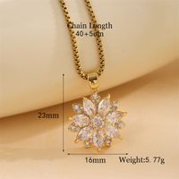 Stainless Steel 18K Gold Plated Sweet Plating Inlay Round Oval Heart Shape Artificial Diamond Pendant Necklace sku image 5