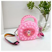 Kid's Pvc Animal Cute Round Zipper Handbag sku image 1