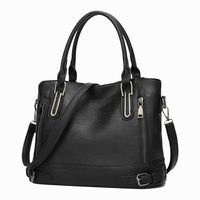 Women's Large Pu Leather Solid Color Streetwear Square Zipper Handbag main image 3