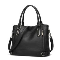 Women's Large Pu Leather Solid Color Streetwear Square Zipper Handbag sku image 3