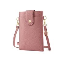 Women's Pu Leather Solid Color Classic Style Square Flip Cover Phone Wallets main image 5