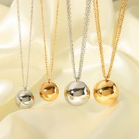 201 Stainless Steel Simple Style Polishing Plating Solid Color Pendant Necklace main image 1