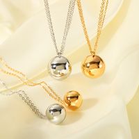 201 Stainless Steel Simple Style Polishing Plating Solid Color Pendant Necklace main image 3