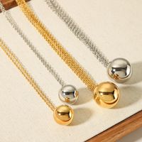 201 Stainless Steel Simple Style Polishing Plating Solid Color Pendant Necklace main image 5