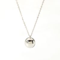 201 Stainless Steel Simple Style Polishing Plating Solid Color Pendant Necklace main image 8