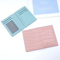 Women's Solid Color Pu Leather Open Card Holders main image 5