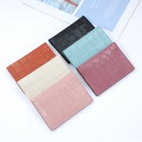 Women's Solid Color Pu Leather Open Card Holders main image 3