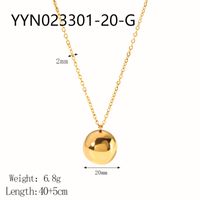 201 Stainless Steel Simple Style Polishing Plating Solid Color Pendant Necklace sku image 1