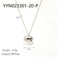 201 Stainless Steel Simple Style Polishing Plating Solid Color Pendant Necklace sku image 2
