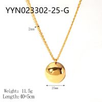 201 Stainless Steel Simple Style Polishing Plating Solid Color Pendant Necklace sku image 3