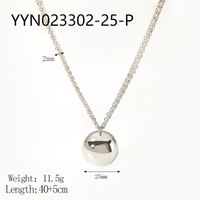 201 Stainless Steel Simple Style Polishing Plating Solid Color Pendant Necklace sku image 4
