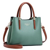 Women's Large Pu Leather Solid Color Vintage Style Square Zipper Handbag main image 5