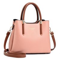 Women's Large Pu Leather Solid Color Vintage Style Square Zipper Handbag main image 3