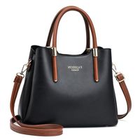 Women's Large Pu Leather Solid Color Vintage Style Square Zipper Handbag main image 2