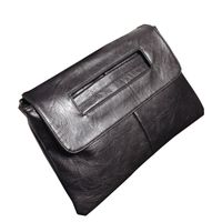 Unisex Medium Pu Leather Solid Color Classic Style Square Magnetic Buckle Envelope Bag main image 5