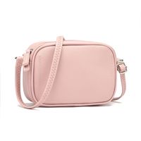 Women's Medium Pu Leather Solid Color Classic Style Oval Zipper Shoulder Bag main image 3