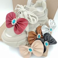 Bow Knot Shoe Accessories Pu Leather Winter Summer Spring Shoe Buckle main image 3