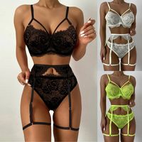 Femmes Dame Sexy Couleur Unie Ensembles De Lingerie Sexy Maison Du Quotidien Taille Haute Lingerie Sexy main image 1