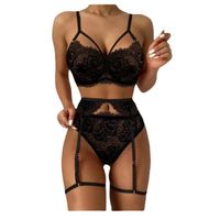 Women's Lady Sexy Solid Color Sexy Lingerie Sets Home Daily High Waist Sexy Lingerie main image 3