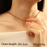 Simple Style Solid Color 18k Gold Plated Leather Rope Copper Wholesale Necklace sku image 4