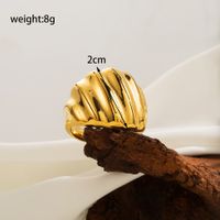 Ig Style Geometric Stainless Steel Plating Zircon 18k Gold Plated Rings main image 3