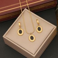 304 Stainless Steel Copper 18K Gold Plated Commute Plating Heart Shape Jewelry Set main image 2