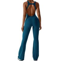 Simple Style Classic Style Solid Color Nylon U Neck Tracksuit Jumpsuits main image 6