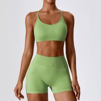 Lässig Klassischer Stil Einfarbig Nylon U-ausschnitt Trainings Anzug Weste Kurze Hose sku image 20