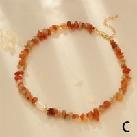 Einfacher Stil Irregulär Süßwasserperle Stein Perlen Überzug 18 Karat Vergoldet Halsband main image 8