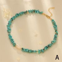 Einfacher Stil Irregulär Süßwasserperle Stein Perlen Überzug 18 Karat Vergoldet Halsband sku image 1