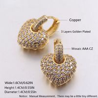 Simple Style Heart Copper Earrings main image 7