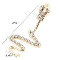 Cool Style Snake Stainless Steel Inlay Zircon Belly Ring main image 2