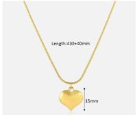 Stainless Steel Elegant Plating Heart Shape Solid Color Pendant Necklace main image 2