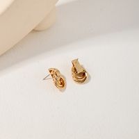 1 Pair Retro Simple Style Commute Round Alloy Ear Studs main image 5