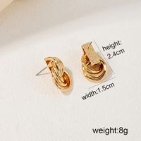 1 Pair Retro Simple Style Commute Round Alloy Ear Studs main image 7