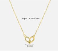 Stainless Steel Elegant Plating Inlay Heart Shape Solid Color Artificial Diamond Pendant Necklace main image 2