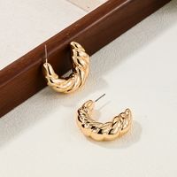 1 Pair Ig Style Simple Style Commute C Shape Alloy Earrings main image 5