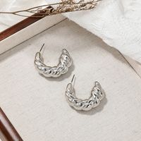 1 Pair Ig Style Simple Style Commute C Shape Alloy Earrings main image 4