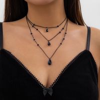 Gothic Classic Style Round Water Droplets Copper Necklace sku image 1
