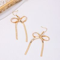 1 Pair Sweet Simple Style Bow Knot Alloy Drop Earrings main image 1