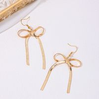 1 Paire Sucré Style Simple Noeud D'arc Alliage Boucles D'oreilles main image 1