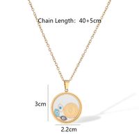 304 Stainless Steel Simple Style Commute Plating Devil's Eye Pendant Necklace main image 2