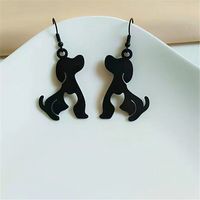 1 Pair Cute Dog Iron Drop Earrings main image 5
